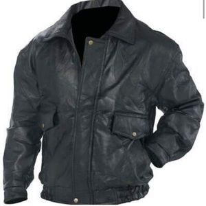 ~ Napoline Leather Outfitters Bomber Style Patchwork Leather Jacket